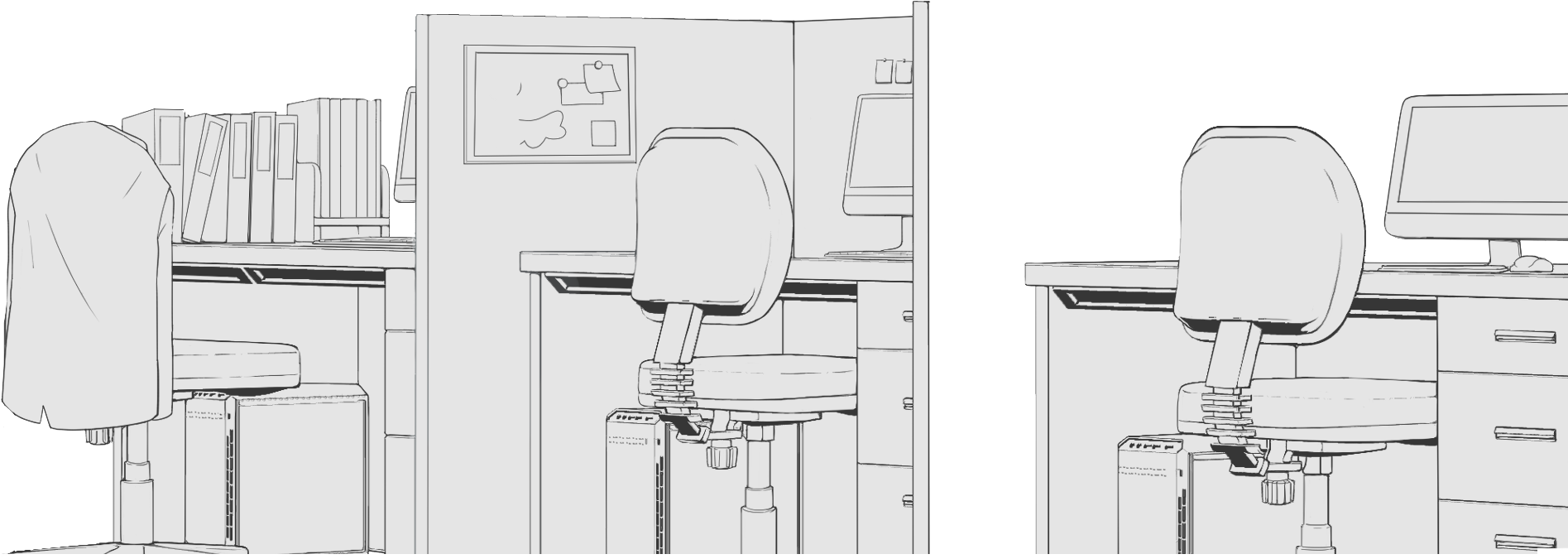 building in background of business card